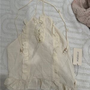 Cream Ruffle Camisole